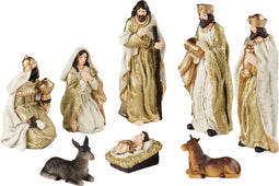 Kerstgroep poly 8 figuren multi 8st