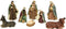 Kerstgroep poly 8 figuren multi 8st