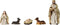 Kerstgroep poly l5b4h12.5 cm mlt 8st
