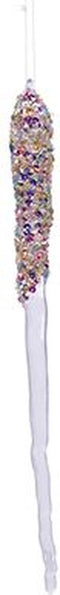 Kersthanger Ijspegel Glitter - Transparant/Multi