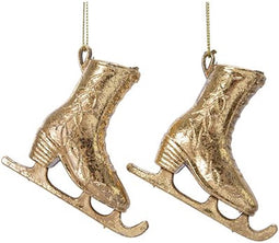 Kersthanger Schaatsen 2 stuks - Goud