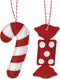 Kersthangers Vilt Snoep, Set van 12