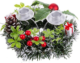 Kerstkaarshouder Rood Multicolour Metaal Plastic 15 cm