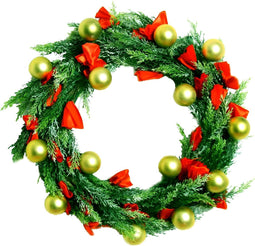 Kerstkrans met warme LED verlichting op Batterij – 2x AA - Ø 45 cm