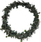 Kerstkrans met warme LED verlichting op batterij - 3 x AA - 80 lampjes - 8 functies en timer van 6 uur – Ø 90 cm