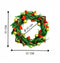 Kerstkrans met warme LED verlichting op batterij - 3 x AA - 80 lampjes - 8 functies en timer van 6 uur – Ø 90 cm