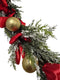 Kerstkrans met warme LED verlichting op batterij - 3 x AA - 80 lampjes - 8 functies en timer van 6 uur – Ø 90 cm