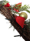 Kerstkrans met warme LED verlichting op batterij - 3 x AA - 80 lampjes - 8 functies en timer van 6 uur – Ø 90 cm