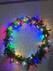 Kerstkrans met warme LED verlichting op batterij - 3 x AA - 80 lampjes - 8 functies en timer van 6 uur – Ø 90 cm