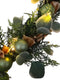 Kerstkrans met warme LED verlichting op batterij - 3 x AA - 80 lampjes - 8 functies en timer van 6 uur – Ø 90 cm
