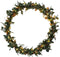 Kerstkrans met warme LED verlichting op batterij - 3 x AA - 80 lampjes - 8 functies en timer van 6 uur – Ø 90 cm