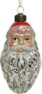 Kerstman glas antiek 4x6x12cm set a 2 st