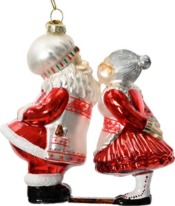 Kerstman glas l12b6h12.5 cm multi kerst
