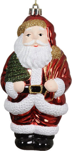 Kerstman kunststof h17 cm rood