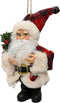 Kerstman polyester l5b10h13 cm rood