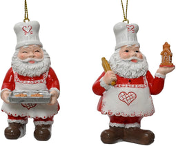 Kerstman polyresin l5b4h9c rood/wt a2 kerst