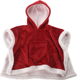 Kerstmancape Kerstponcho voor kinderen, 100 x 70 cm