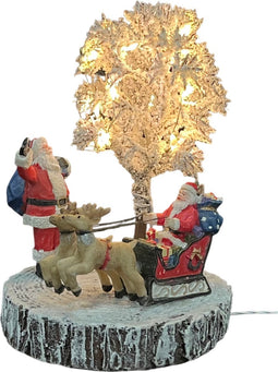 Kerstmannen, Rendieren & Verlichte Boom
