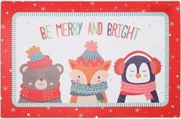 Kerstplacemat be merry and bright, 43,5x28,5 cm