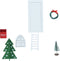 Kerstscene set 8pcs hout kerstversiering