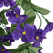 Kerstslingers met bloemen 3 st 85 cm donkerpaars
