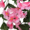 Kerstslingers met bloemen 3 st 85 cm roze