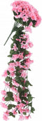 Kerstslingers met bloemen 3 st 85 cm roze