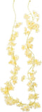 Kerstslingers met bloemen 6 st 180 cm champagnekleurig