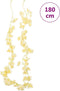 Kerstslingers met bloemen 6 st 180 cm champagnekleurig