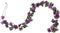 Kerstslingers met bloemen 6 st 240 cm lichtpaars