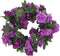 Kerstslingers met bloemen 6 st 240 cm lichtpaars