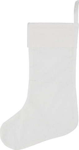 Kerstsok Creotime 40cm wit