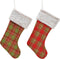 Kerstsokken rood/groen - set van 2