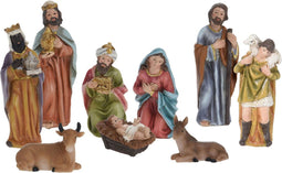 Kerststal Figuren - Kerstgroep - Kerstbeeldjes voor Kerststal - H=10cm - Set van 9 stuks