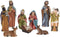 Kerststal Figuren - Kerstgroep - Kerstbeeldjes voor Kerststal - H=10cm - Set van 9 stuks