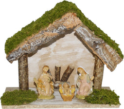 Kerststal met 3 figuren