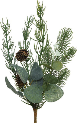Kerststeker tak deco blad l38b12h8 cm groen