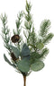 Kerststeker tak deco blad l38b12h8 cm groen