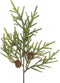 Kerststeker tak PE dennenappels l5b20h44 cm groen