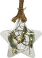 Kerstster met jute touw en 15 LED lampjes - 20cm - Helder glas