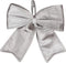 Kerststrik velvet - Grijs / zilver - 30 cm - Voor de kerstboom