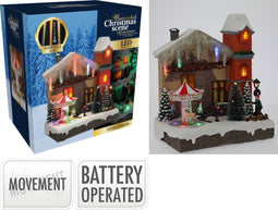 Kersttafereel met carousel 26x kerstversiering