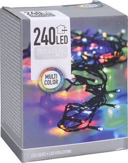 Kerstverlichting 240 led- 18m - Multicolor - Binnen-Buiten -Groen Snoer-IP44