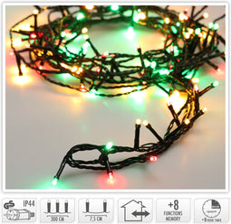 Kerstverlichting 240 led- 18m - three tone traditional - Timer -Lichtfuncties-Geheugen-Buiten-Binnen