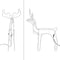 Kerstverlichting - 3D Rendier - 90 cm - Warm wit licht