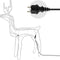 Kerstverlichting - 3D Rendier - 90 cm - Warm wit licht