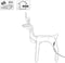 Kerstverlichting - 3D Rendier - 90 cm - Warm wit licht