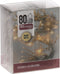 Kerstverlichting - 5 meter - op batterij - warm wit - 80 lampjes - kerstversiering