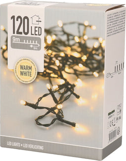 Kerstverlichting - 9m - 120 LED's - Warm wit