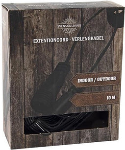 Kerstverlichting Kabel - Verlengkabel zwart 10M - buiten & binnen